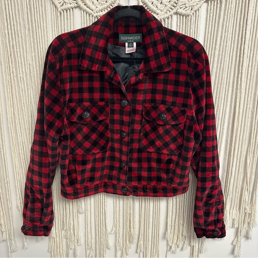 Vintage Bushwacker Plaid Cropped Jacket